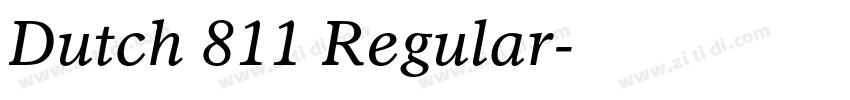 Dutch 811 Regular字体转换